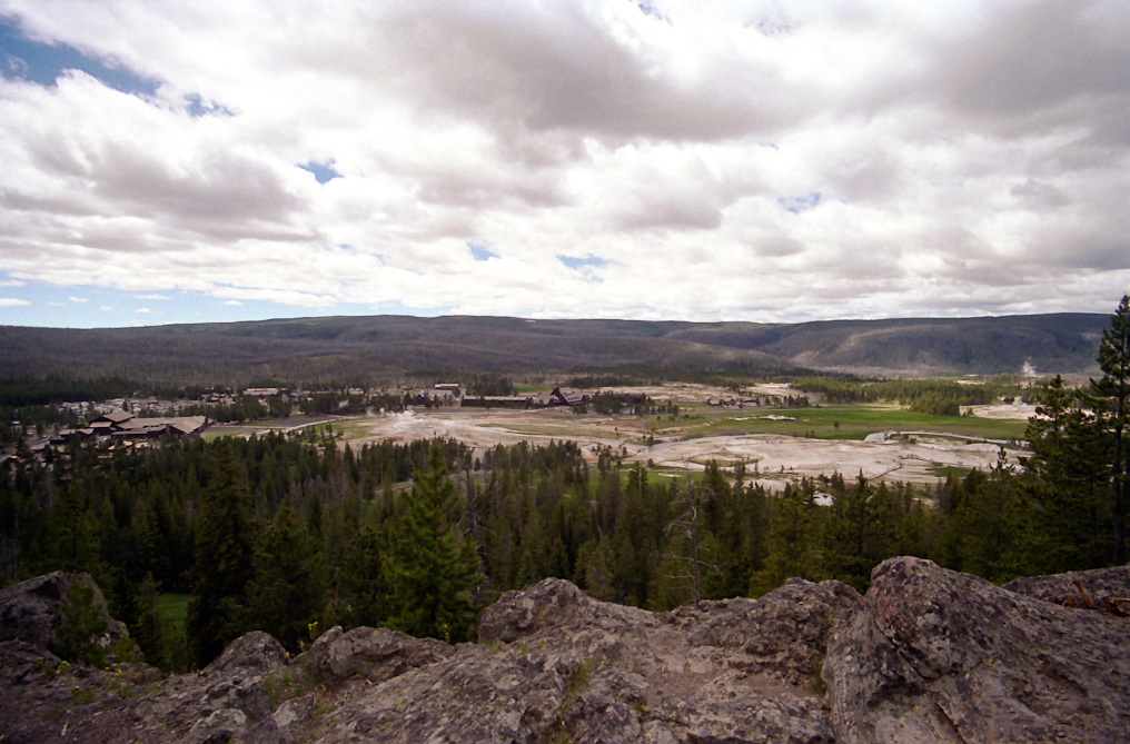 View from Observation Point   Upper Geyser Basin, Yellowstone National Park