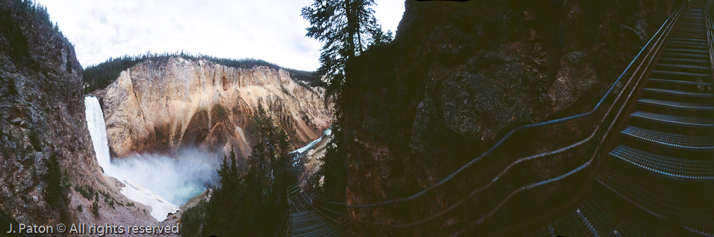 Steps on Uncle Tom's Trail   Grand Canyon of the Yellowstone, Yellowstone National Park,  Wyoming