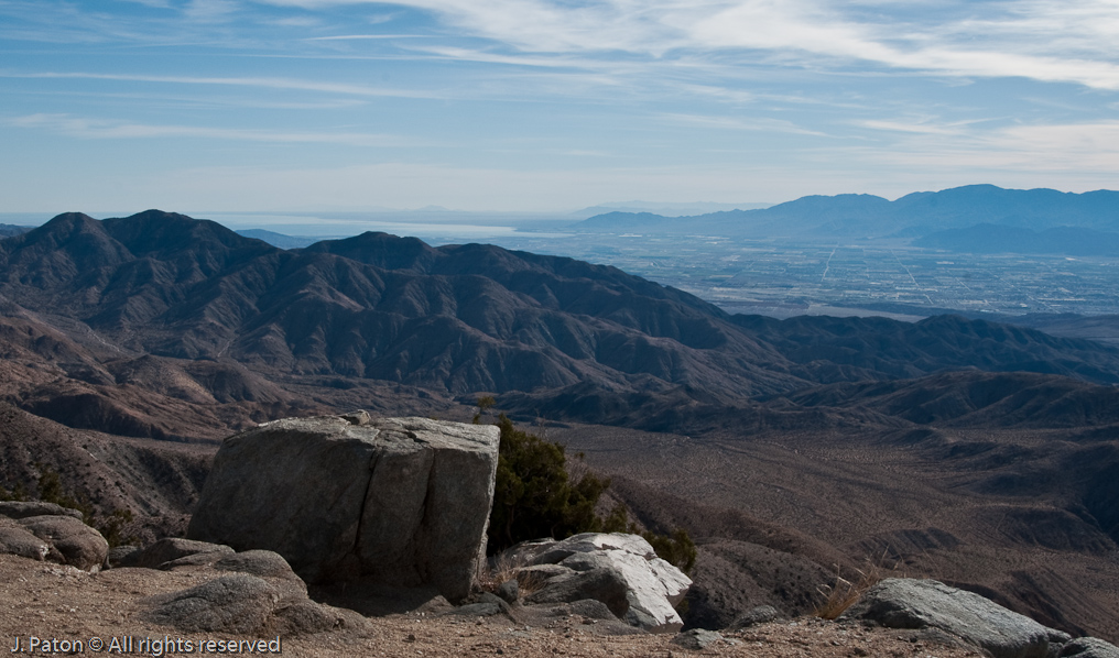 Salton Sea as seen from Keys View   Joshua Tree National Park, California