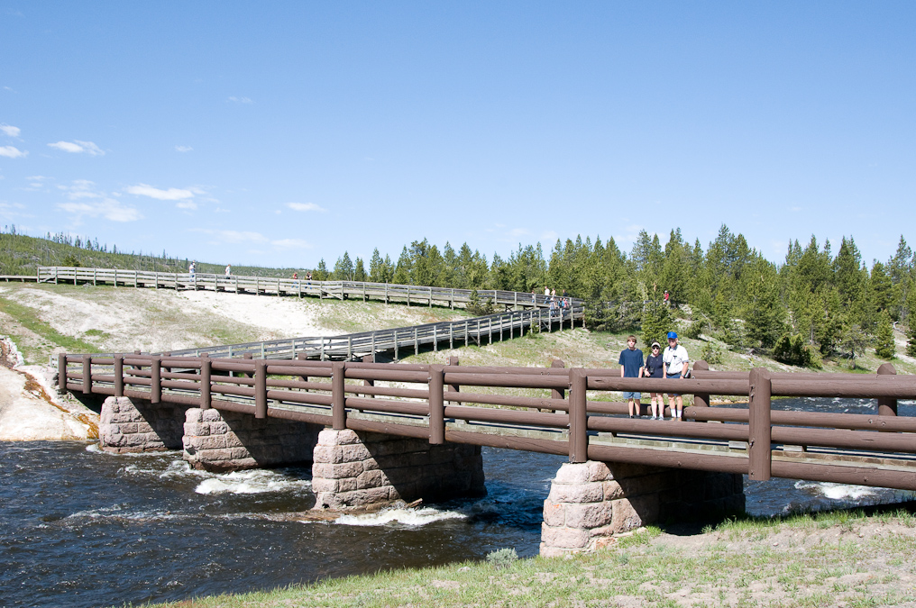 Bridge at Midway Geyser Basin   Midway Geyser Basin, Yellowstone National Park