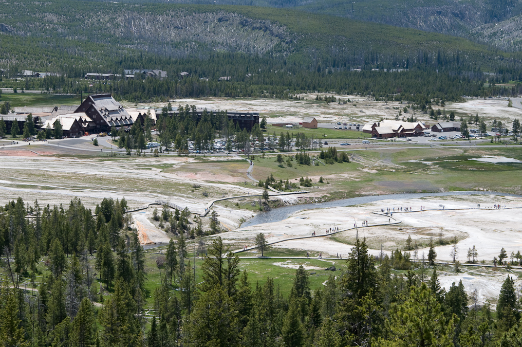 View from Observation Point   Upper Geyser Basin, Yellowstone National Park