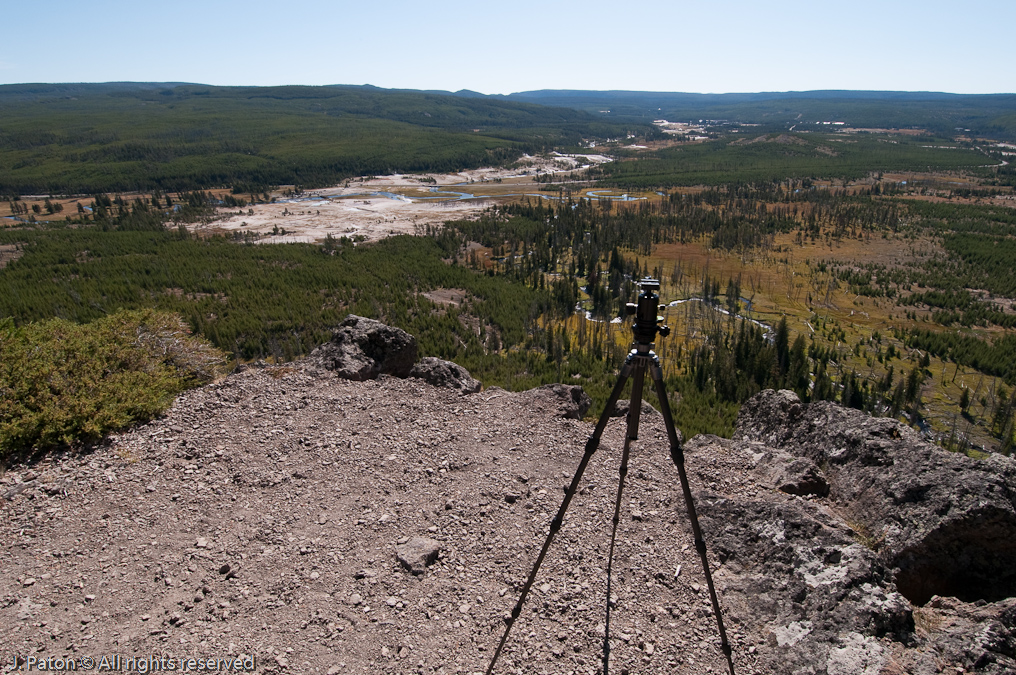 Tripod at Biscuit Basin Overlook   Biscuit Basin, Yellowstone National Park, Wyoming