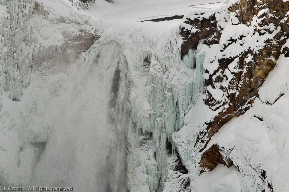 Lower Falls in the Winter   Grand Canyon of the Yellowstone, Yellowstone National Park, Wyoming