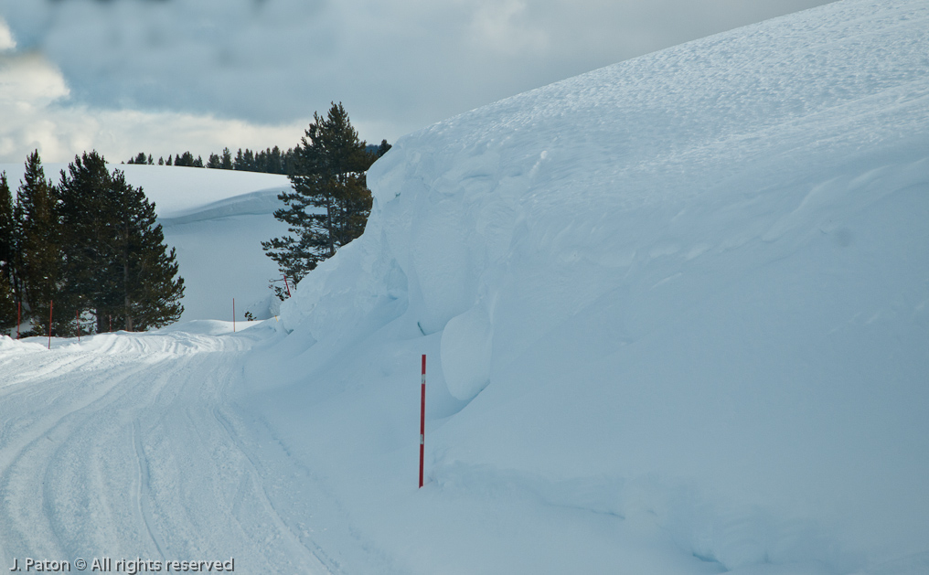 Snowdrift in Hayden Valley   Hayden Valley, Yellowstone National Park, Wyoming