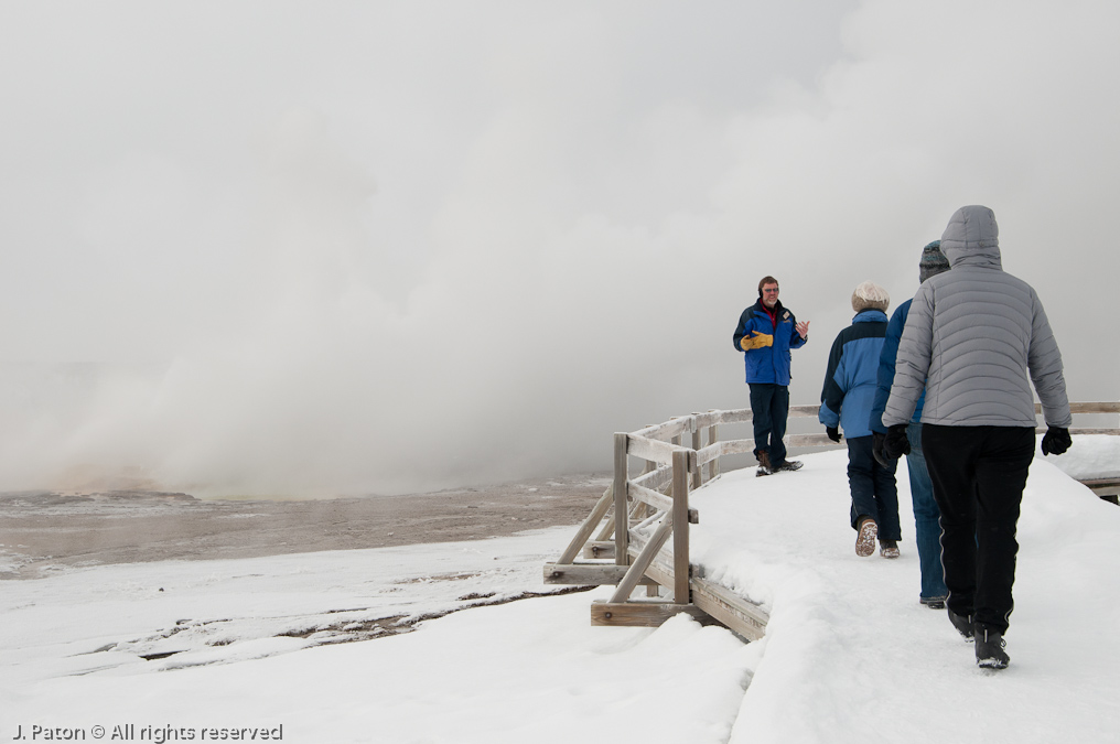 Clepsydra Geyser in Winter   Lower Geyser Basin, Yellowstone National Park, Wyoming