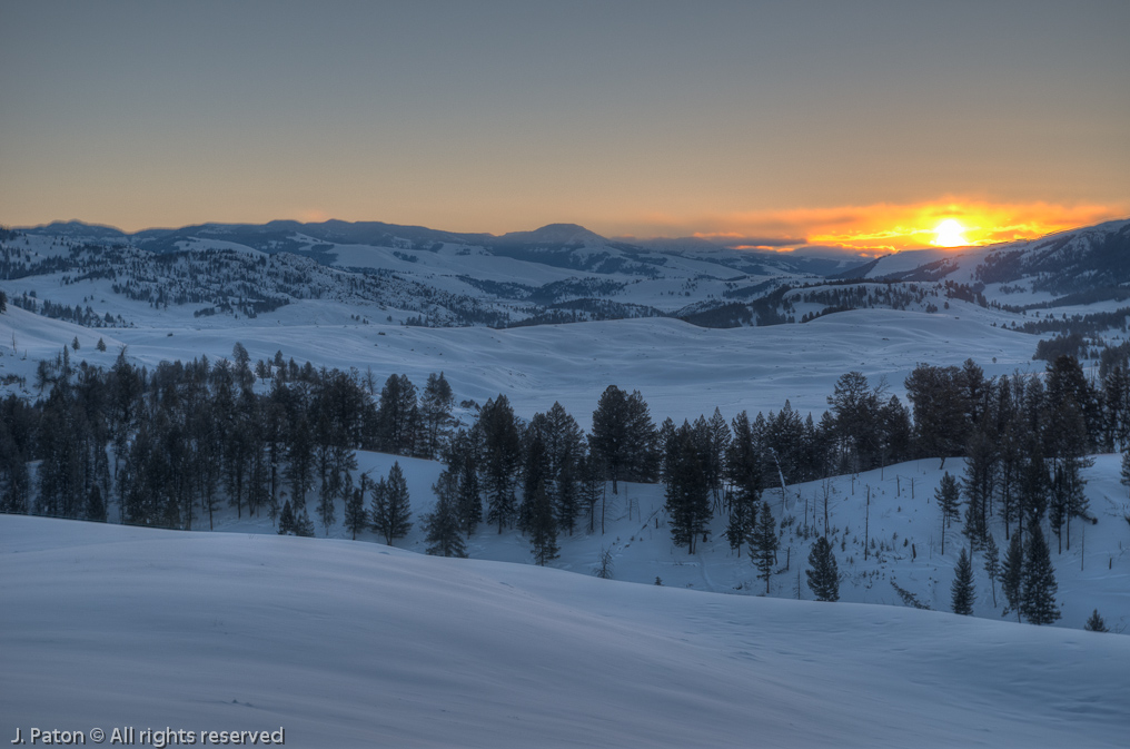 Sunrise HDR   Lamar Valley, Yellowstone National Park, Wyoming