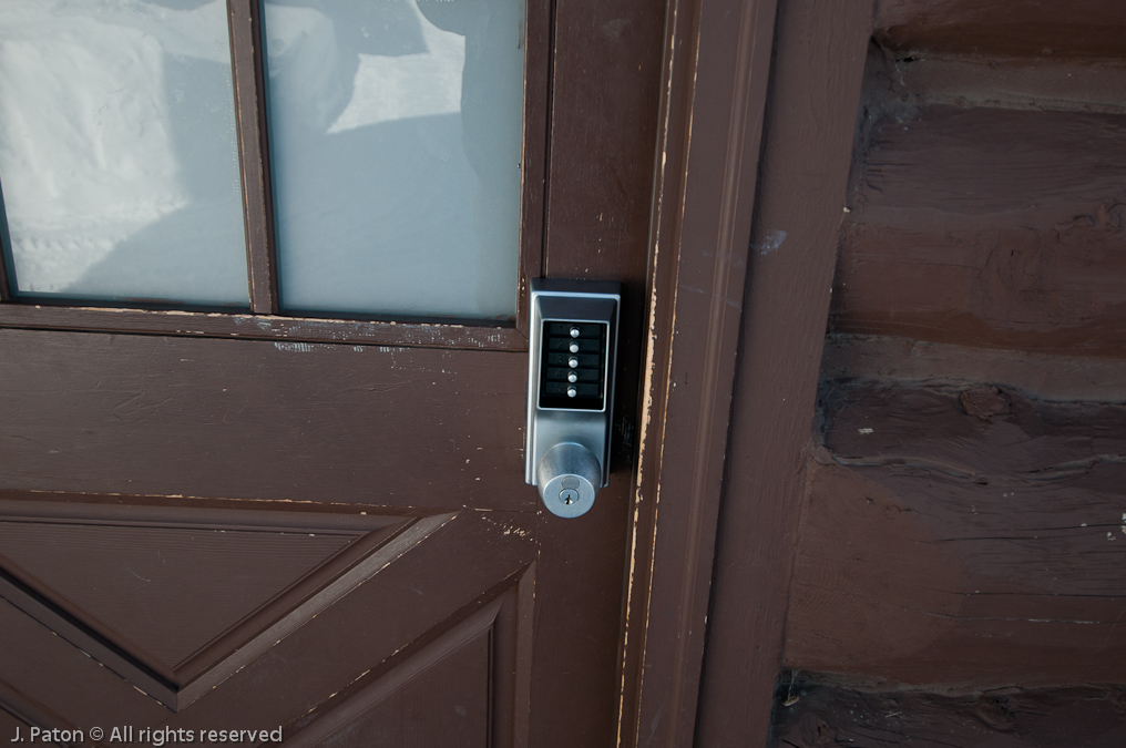 Cipher Lock on Restrooms   Lamar Valley, Yellowstone National Park, Wyoming