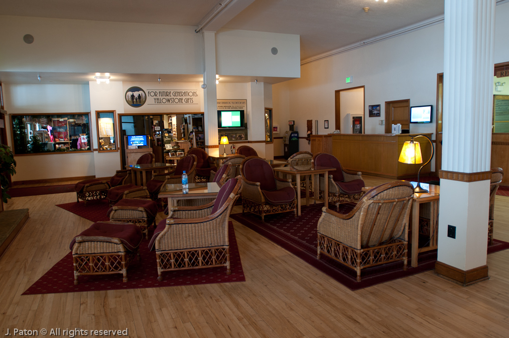 Mammoth Hot Springs Hotel Lobby   Mammoth Hot Springs Hotel, Yellowstone National Park, Wyoming