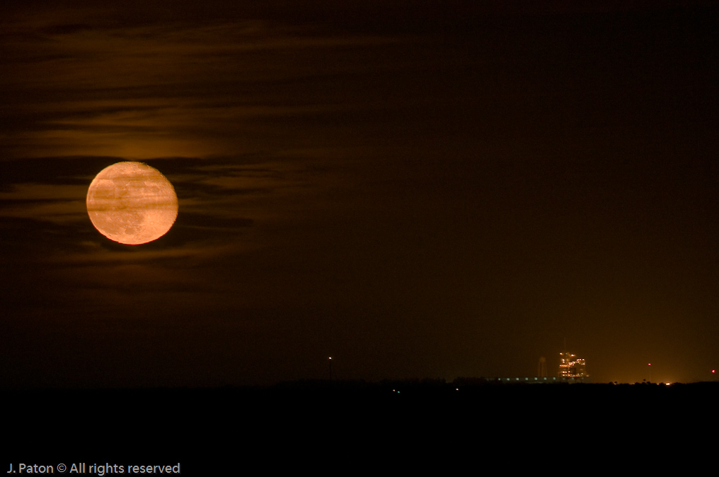 Launch Pad 39A and Moon   Titusville, Florida